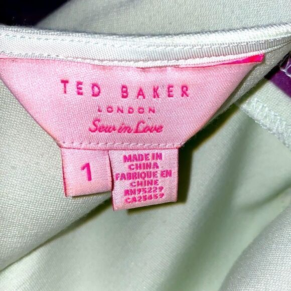 Ted Baker London Sew In Love Flowery Overlay Dress Size 1 - Picture 9 of 10